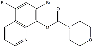 5,7-dibromo-8-quinolinyl 4-morpholinecarboxylate Struktur