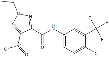 N-[4-chloro-3-(trifluoromethyl)phenyl]-1-ethyl-4-nitro-1H-pyrazole-3-carboxamide