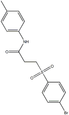 3-[(4-bromophenyl)sulfonyl]-N-(4-methylphenyl)propanamide Structure