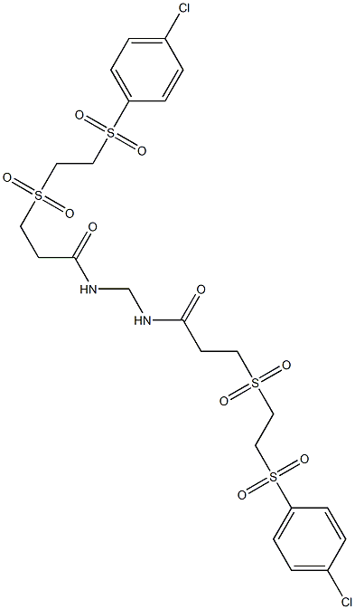 3-({2-[(4-chlorophenyl)sulfonyl]ethyl}sulfonyl)-N-({[3-({2-[(4-chlorophenyl)sulfonyl]ethyl}sulfonyl)propanoyl]amino}methyl)propanamide