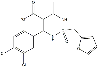 tetrahydro-2-furanylmethyl 4-(3,4-dichlorophenyl)-6-methyl-2-oxo-1,2,3,4-tetrahydro-5-pyrimidinecarboxylate,,结构式