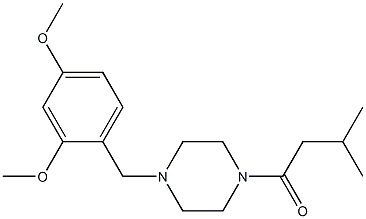 1-(2,4-dimethoxybenzyl)-4-(3-methylbutanoyl)piperazine 化学構造式