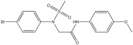 2-[4-bromo(methylsulfonyl)anilino]-N-(4-methoxyphenyl)acetamide