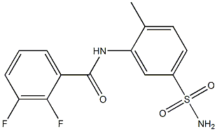 N-[5-(aminosulfonyl)-2-methylphenyl]-2,3-difluorobenzamide Struktur