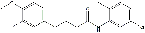 N-(5-chloro-2-methylphenyl)-4-[3-methyl-4-(methyloxy)phenyl]butanamide Structure