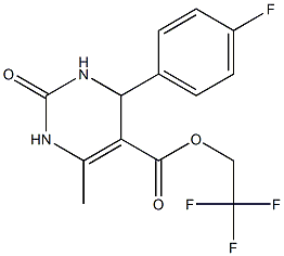 2,2,2-trifluoroethyl 4-(4-fluorophenyl)-6-methyl-2-oxo-1,2,3,4-tetrahydro-5-pyrimidinecarboxylate Struktur