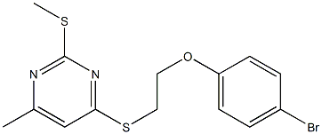 4-{[2-(4-bromophenoxy)ethyl]sulfanyl}-6-methyl-2-(methylsulfanyl)pyrimidine Struktur