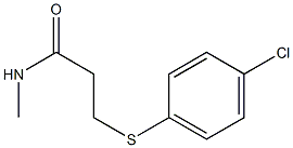 3-[(4-chlorophenyl)sulfanyl]-N-methylpropanamide,,结构式