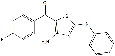 (4-amino-2-anilino-1,3-thiazol-5-yl)(4-fluorophenyl)methanone Structure