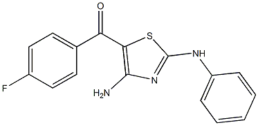 (4-amino-2-anilino-1,3-thiazol-5-yl)(4-fluorophenyl)methanone Struktur