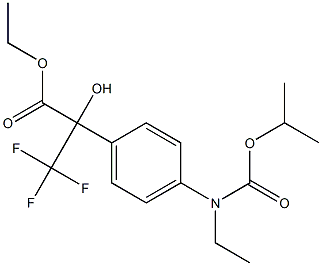 ethyl 2-{4-[ethyl(isopropoxycarbonyl)amino]phenyl}-3,3,3-trifluoro-2-hydroxypropanoate Structure