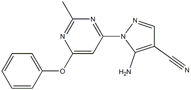 5-amino-1-(2-methyl-6-phenoxy-4-pyrimidinyl)-1H-pyrazole-4-carbonitrile|