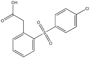 {2-[(4-chlorophenyl)sulfonyl]phenyl}acetic acid Structure