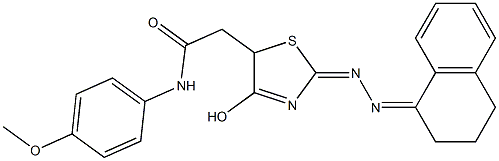 2-[2-(3,4-dihydro-1(2H)-naphthalenylidenehydrazono)-4-hydroxy-2,5-dihydro-1,3-thiazol-5-yl]-N-(4-methoxyphenyl)acetamide