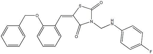 5-[2-(benzyloxy)benzylidene]-3-[(4-fluoroanilino)methyl]-1,3-thiazolidine-2,4-dione