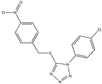 1-(4-chlorophenyl)-5-({4-nitrobenzyl}sulfanyl)-1H-tetraazole Struktur