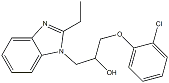 1-(2-chlorophenoxy)-3-(2-ethyl-1H-benzimidazol-1-yl)-2-propanol Struktur