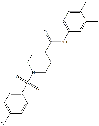 1-[(4-chlorophenyl)sulfonyl]-N-(3,4-dimethylphenyl)-4-piperidinecarboxamide