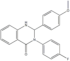 3-(4-fluorophenyl)-2-(4-methoxyphenyl)-2,3-dihydro-4(1H)-quinazolinone Struktur