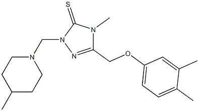 5-[(3,4-dimethylphenoxy)methyl]-4-methyl-2-[(4-methyl-1-piperidinyl)methyl]-2,4-dihydro-3H-1,2,4-triazole-3-thione