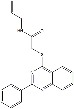 2-[(2-phenylquinazolin-4-yl)sulfanyl]-N-prop-2-enylacetamide,,结构式