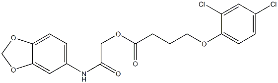 2-(1,3-benzodioxol-5-ylamino)-2-oxoethyl 4-(2,4-dichlorophenoxy)butanoate Structure