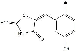 5-(2-bromo-5-hydroxybenzylidene)-2-imino-1,3-thiazolidin-4-one Structure