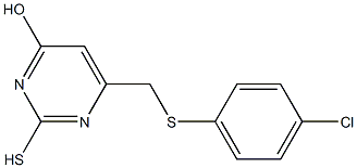 6-{[(4-chlorophenyl)sulfanyl]methyl}-2-sulfanyl-4-pyrimidinol|