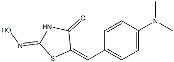 5-[4-(dimethylamino)benzylidene]-1,3-thiazolidine-2,4-dione 2-oxime Struktur