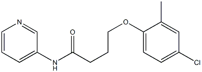 4-(4-chloro-2-methylphenoxy)-N-(3-pyridinyl)butanamide,,结构式
