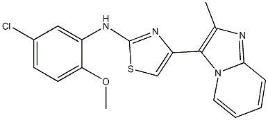  N-(5-chloro-2-methoxyphenyl)-4-(2-methylimidazo[1,2-a]pyridin-3-yl)-1,3-thiazol-2-amine