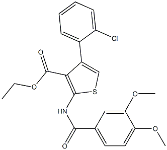  ethyl 4-(2-chlorophenyl)-2-[(3,4-dimethoxybenzoyl)amino]-3-thiophenecarboxylate