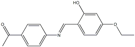 1-{4-[(4-ethoxy-2-hydroxybenzylidene)amino]phenyl}ethanone 化学構造式