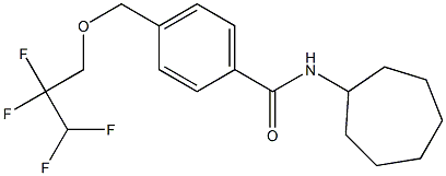 N-cycloheptyl-4-[(2,2,3,3-tetrafluoropropoxy)methyl]benzamide Struktur