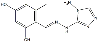 2,4-dihydroxy-6-methylbenzaldehyde (4-amino-4H-1,2,4-triazol-3-yl)hydrazone Structure