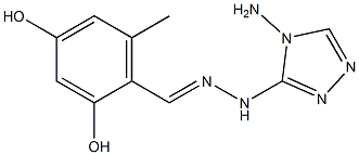 2,4-dihydroxy-6-methylbenzaldehyde (4-amino-4H-1,2,4-triazol-3-yl)hydrazone,,结构式