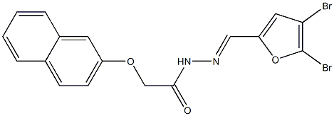 N'-[(4,5-dibromo-2-furyl)methylene]-2-(2-naphthyloxy)acetohydrazide Structure