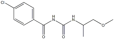 N-(4-chlorobenzoyl)-N'-(2-methoxy-1-methylethyl)urea Structure