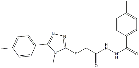 N'-(4-methylbenzoyl)-2-{[4-methyl-5-(4-methylphenyl)-4H-1,2,4-triazol-3-yl]sulfanyl}acetohydrazide|