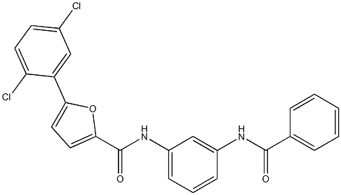 N-[3-(benzoylamino)phenyl]-5-(2,5-dichlorophenyl)-2-furamide Struktur