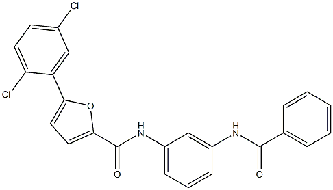 N-[3-(benzoylamino)phenyl]-5-(2,5-dichlorophenyl)-2-furamide Structure