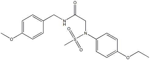 2-[4-ethoxy(methylsulfonyl)anilino]-N-(4-methoxybenzyl)acetamide|