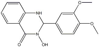 2-(3,4-dimethoxyphenyl)-3-hydroxy-2,3-dihydro-4(1H)-quinazolinone 结构式