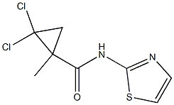 2,2-dichloro-1-methyl-N-(1,3-thiazol-2-yl)cyclopropanecarboxamide Struktur
