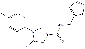 1-(4-methylphenyl)-5-oxo-N-(2-thienylmethyl)-3-pyrrolidinecarboxamide,,结构式