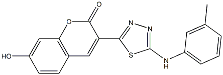 7-hydroxy-3-[5-(3-toluidino)-1,3,4-thiadiazol-2-yl]-2H-chromen-2-one