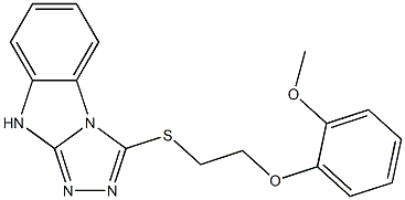 3-{[2-(2-methoxyphenoxy)ethyl]sulfanyl}-9H-[1,2,4]triazolo[4,3-a]benzimidazole Structure