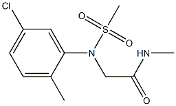 2-[5-chloro-2-methyl(methylsulfonyl)anilino]-N-methylacetamide Struktur