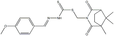 (1,8,8-trimethyl-2,4-dioxo-3-azabicyclo[3.2.1]oct-3-yl)methyl 2-(4-methoxybenzylidene)hydrazinecarbodithioate|