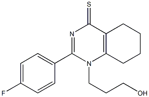 2-(4-fluorophenyl)-1-(3-hydroxypropyl)-5,6,7,8-tetrahydro-4(1H)-quinazolinethione 化学構造式